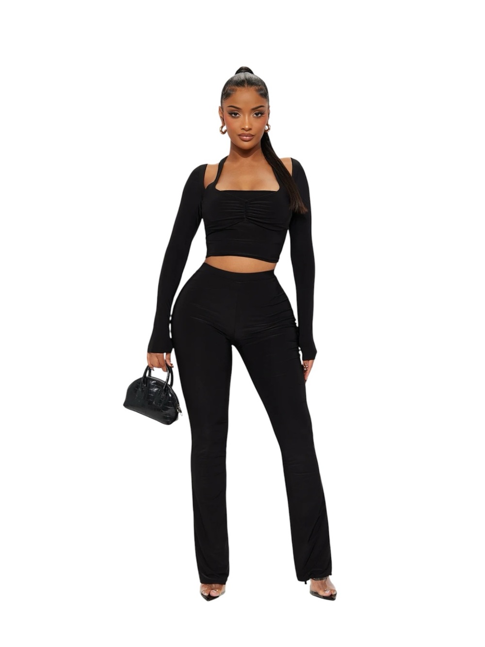 🖤New Fashion Nova Black Matching Set Size 1X🖤